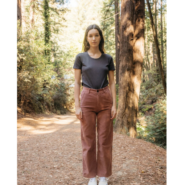 Women's Wide Leg Corduroy Pants - Knox Rose Brown 12