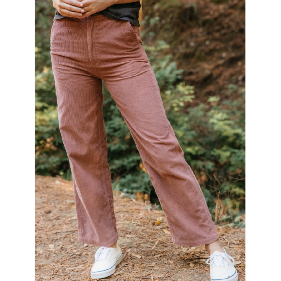 Rose Colored Corduroy Pants for women 