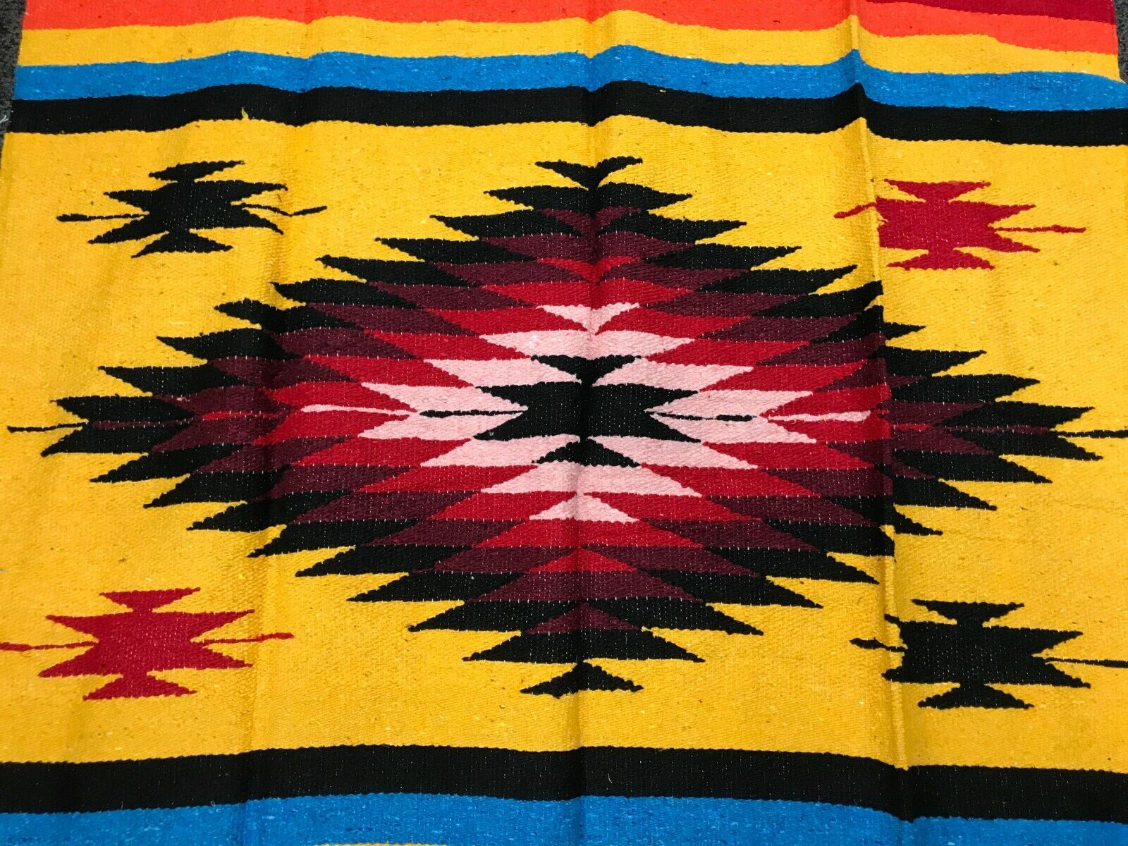 Yellow Diamond Blanket from Mexico