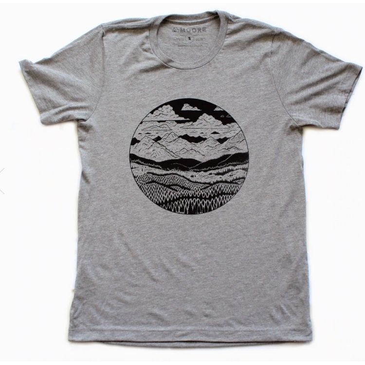 Moore Collection's speckled gray mountain range tee 
