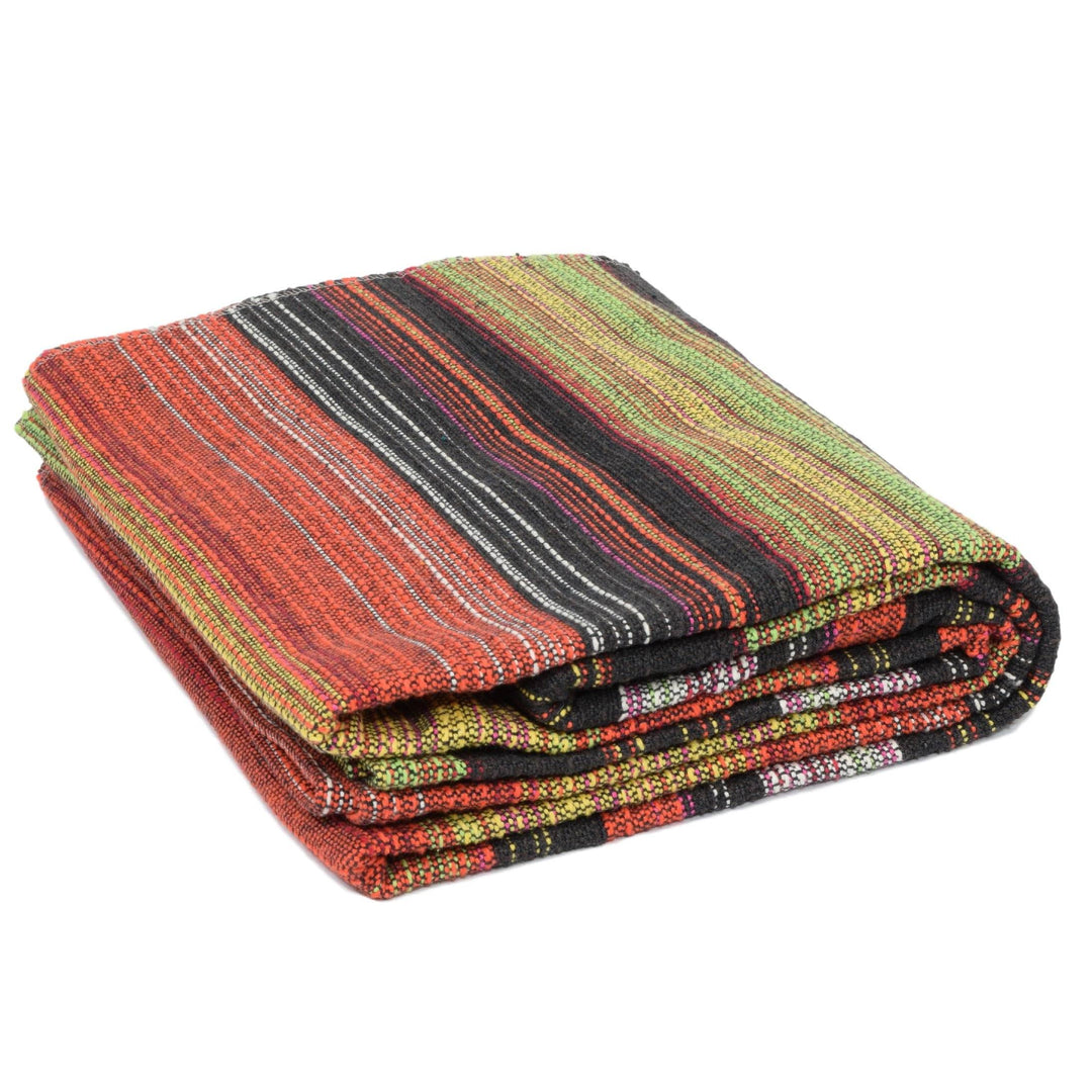 Orange Yoga Rug Outdoor Blanket. 100% Cotton Handmade & Eco Friendly – West  Path