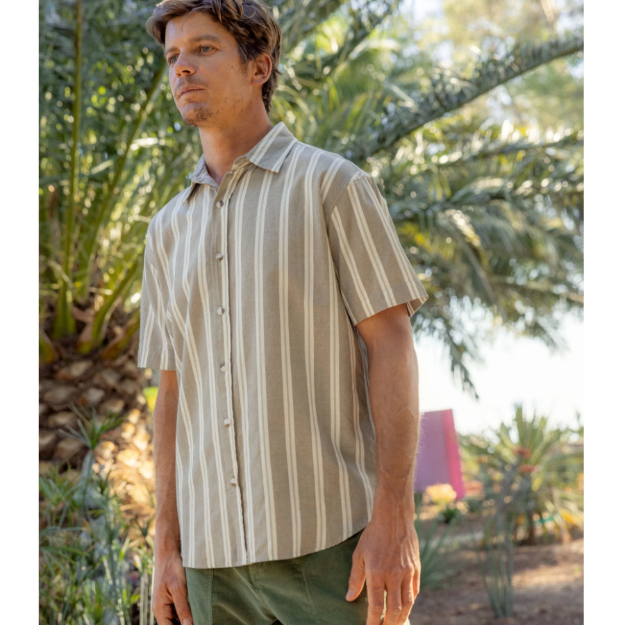 Striped button down for men by Mollusk