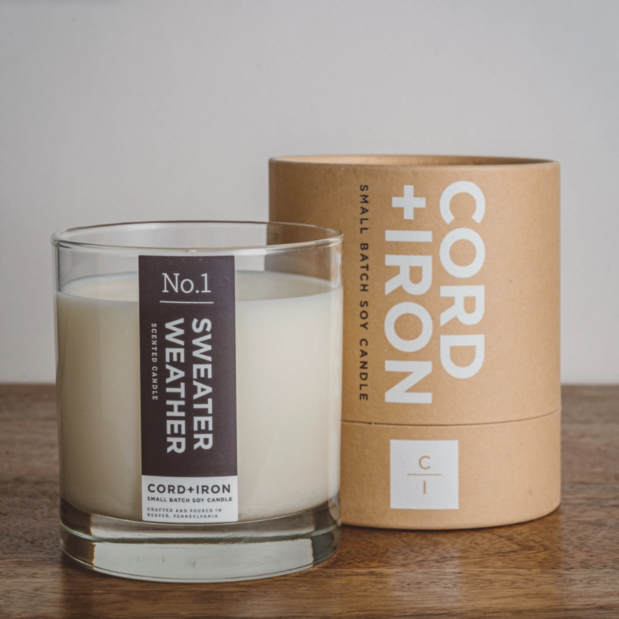 100% soy candle by Cord + Iron 