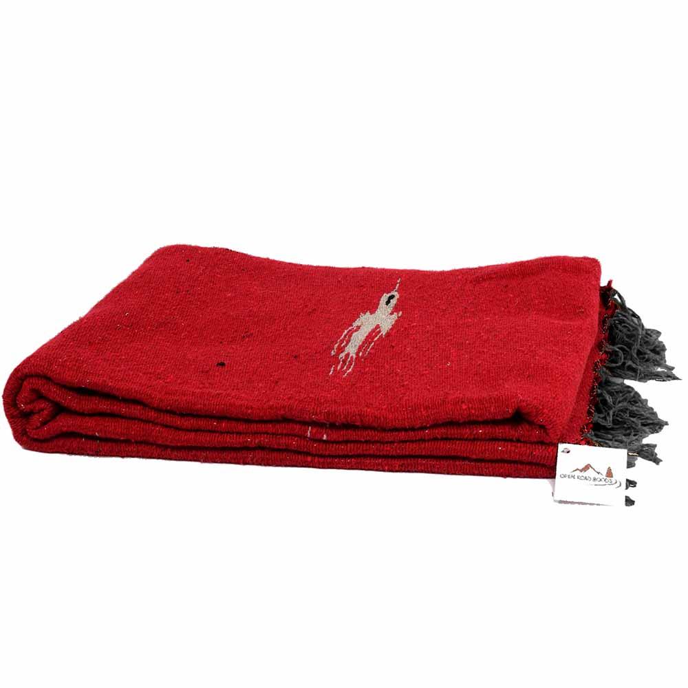 Red Mexican Throw Blanket