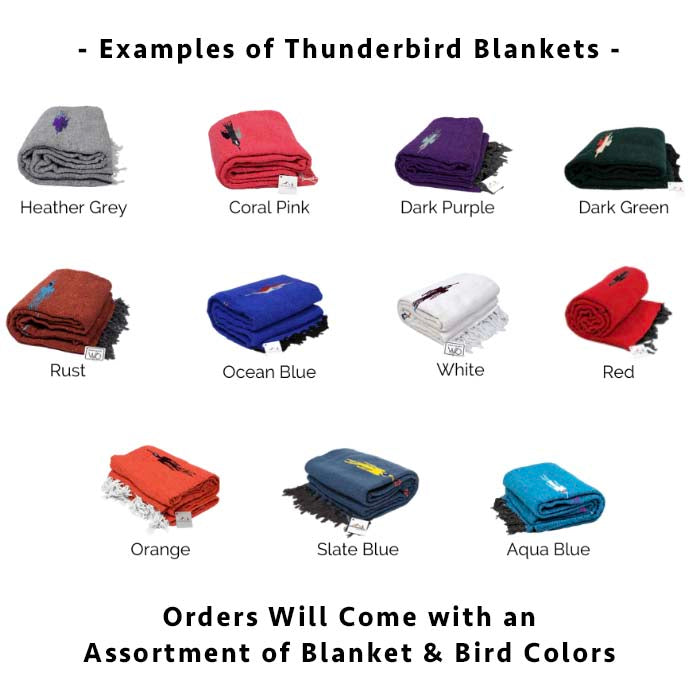 Bulk Mexican Thunderbird Blankets - Weddings, Corporate Gifting, Events, Reunions