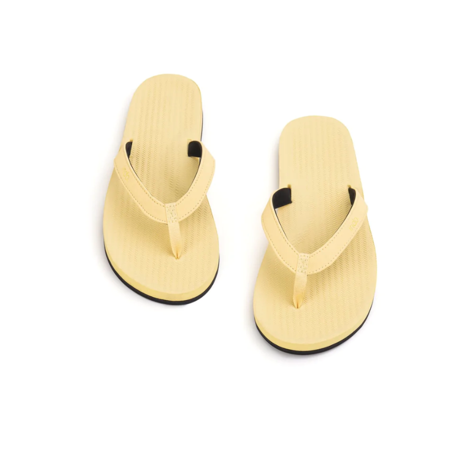 Women's Yellow Eco-friendly Flip Flops by Indosole
