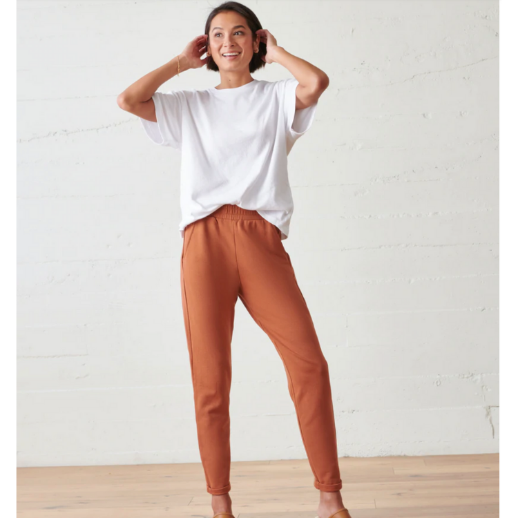 out and about pant in dark tan by WVN 